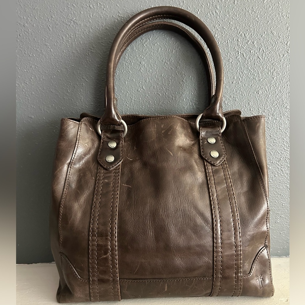 Frye Melissa Dark Brown Leather Tote Bag